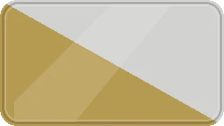 Dual tone metal finish swatch combining muted gold and silver