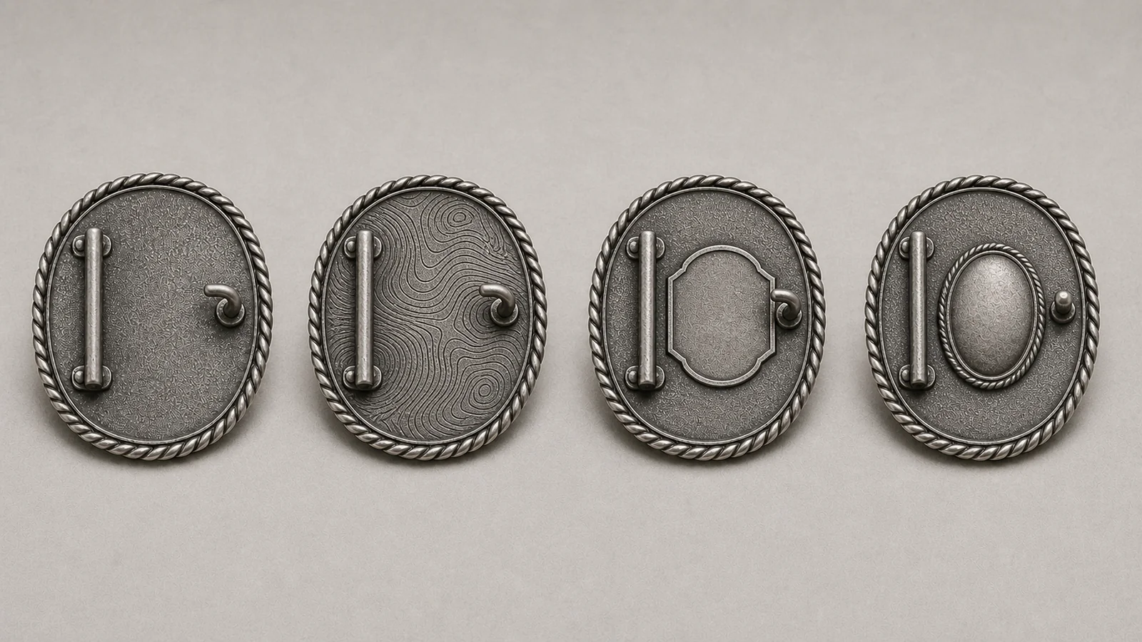 Backside branding and engraving options for western belt buckles