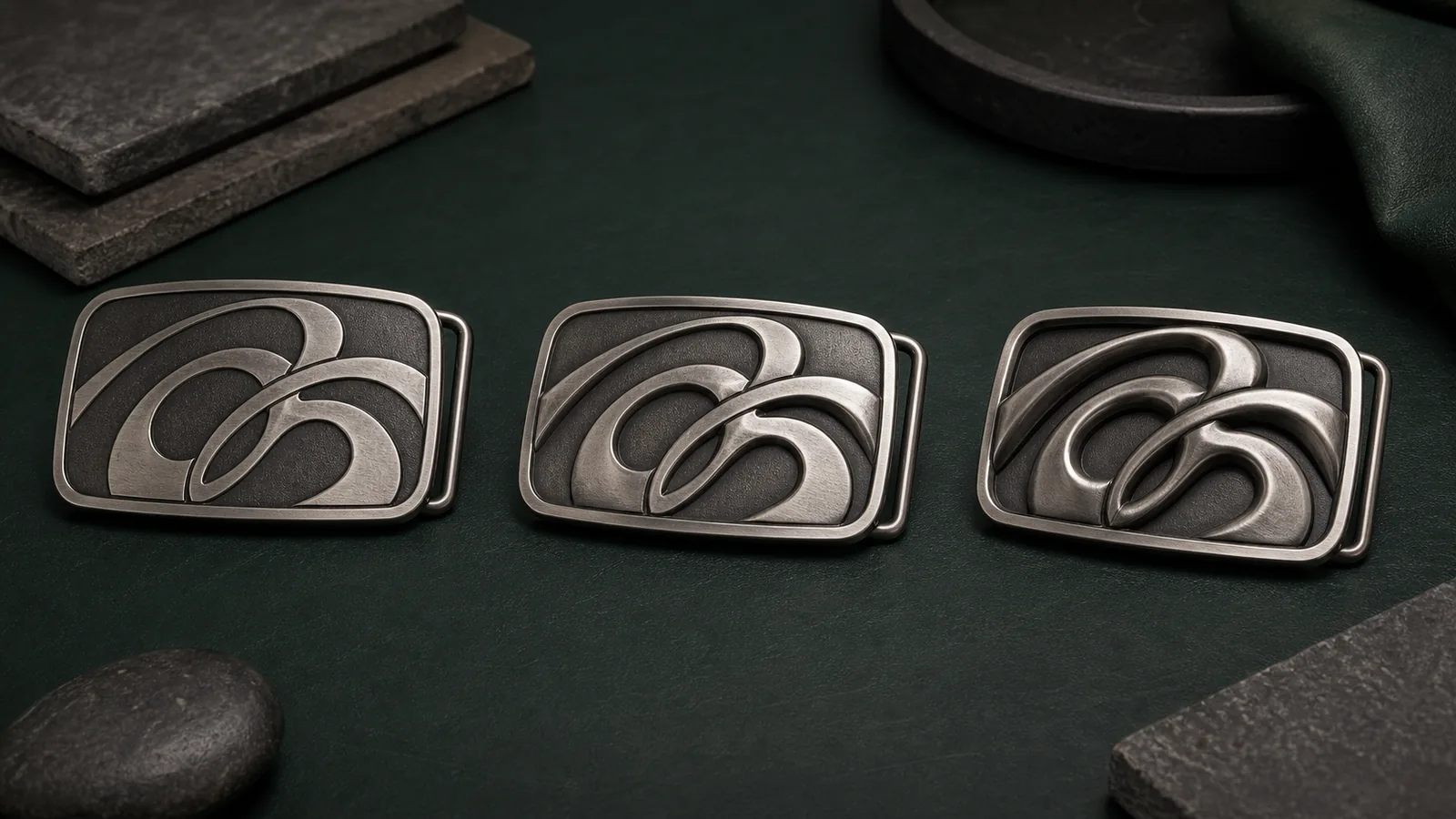 2D and 3D relief options for custom zinc alloy belt buckle designs