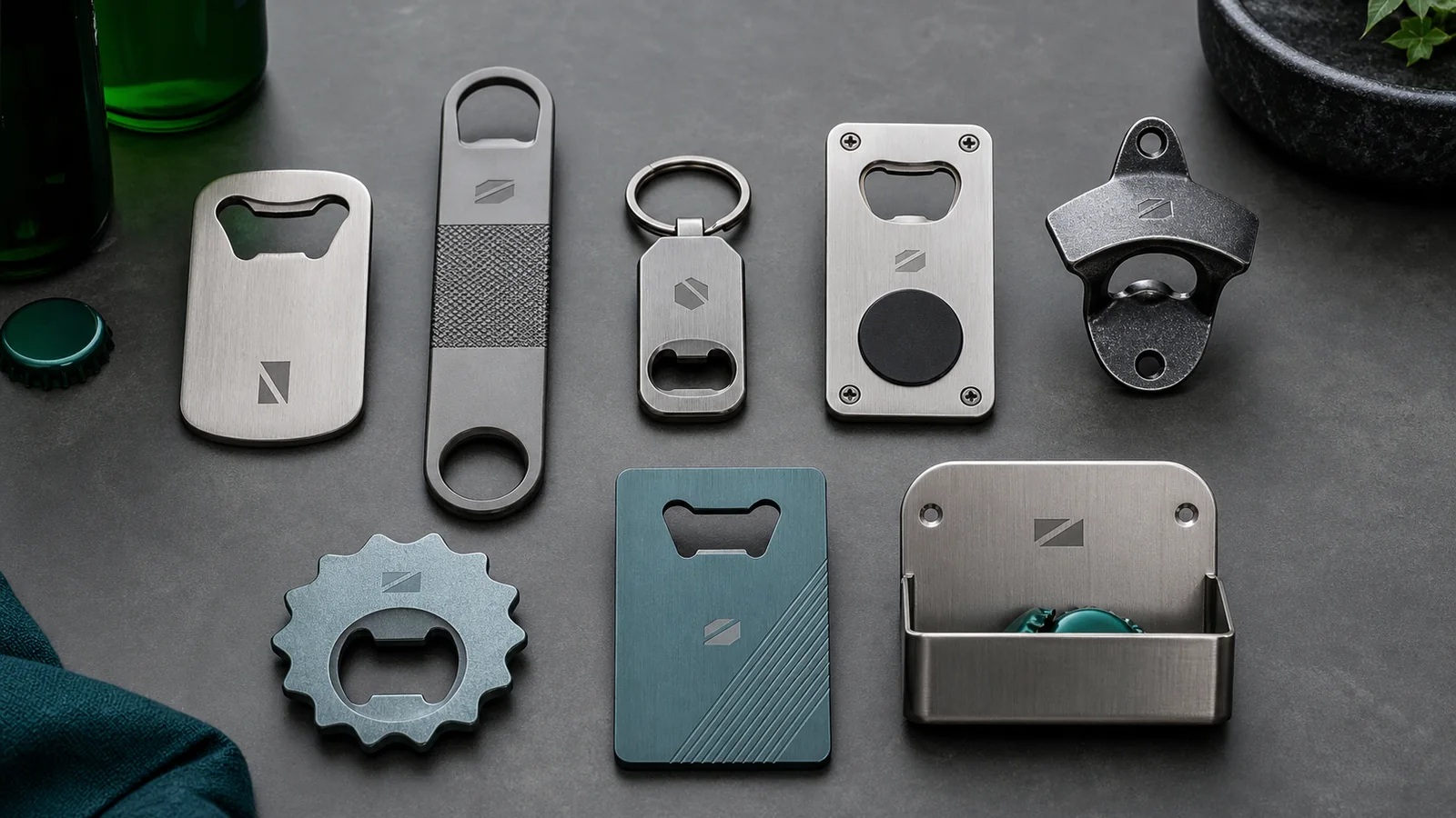 Custom beer bottle opener types for breweries, bars and event merchandise