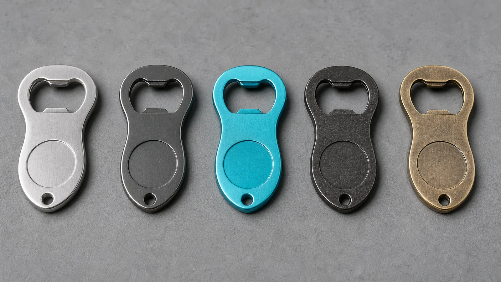 Stainless steel, zinc alloy and aluminum beer opener material options