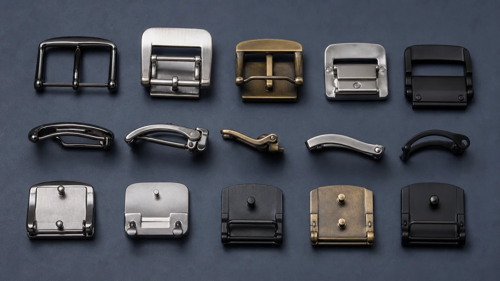 Belt buckle attachment options with functional loops, prongs and hooks