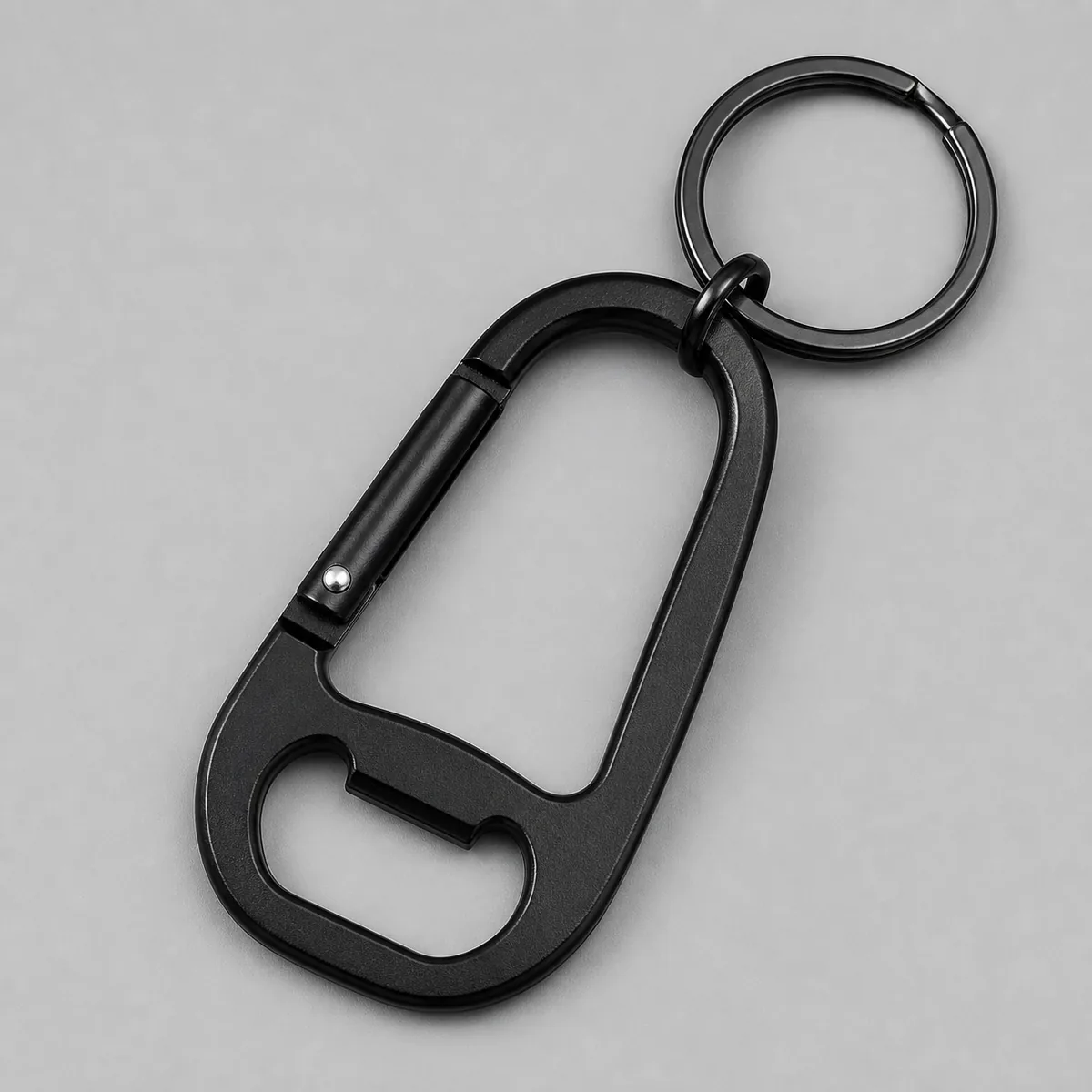 Custom carabiner bottle opener keychain for outdoor and travel programs