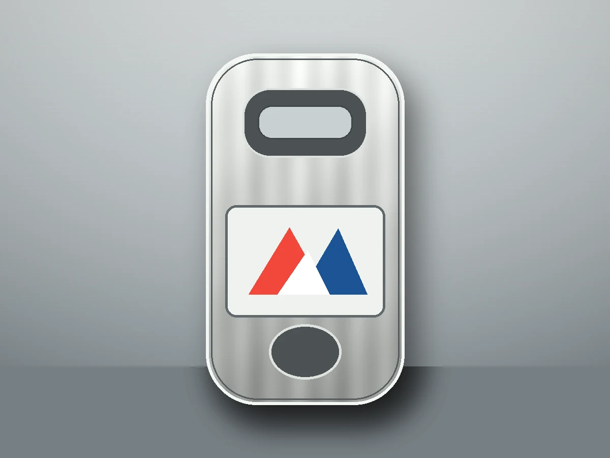 Printed logo method on a custom metal bottle opener