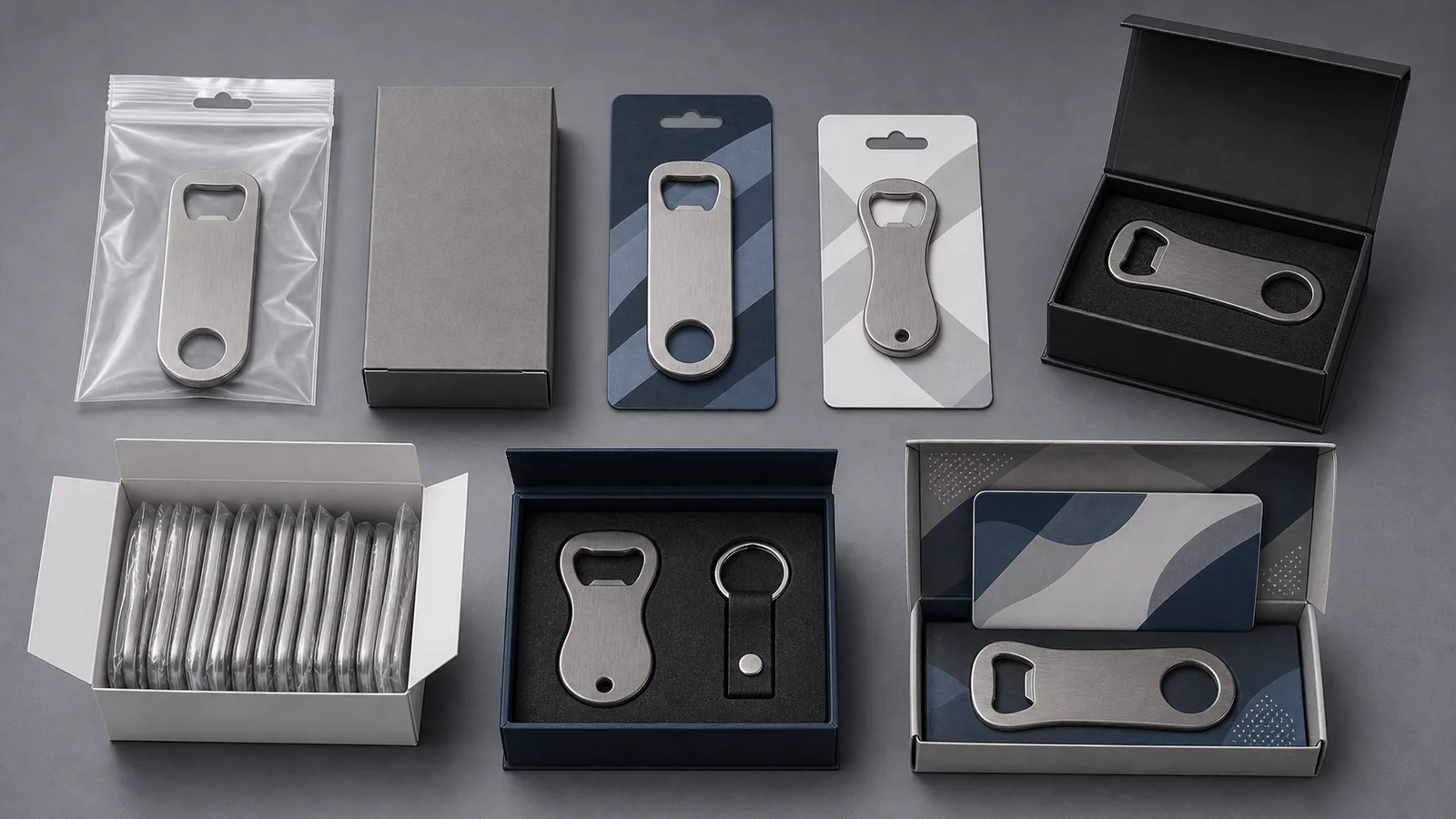 Packaging options for custom metal bottle openers